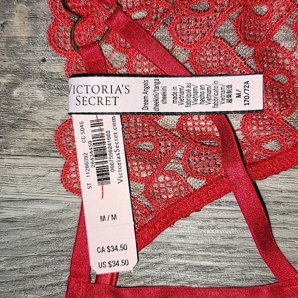 Victoria's secret Sweet Heart edition 2022. RED Dream Angles Cheekini medium.NEW - Picture 7 of 7